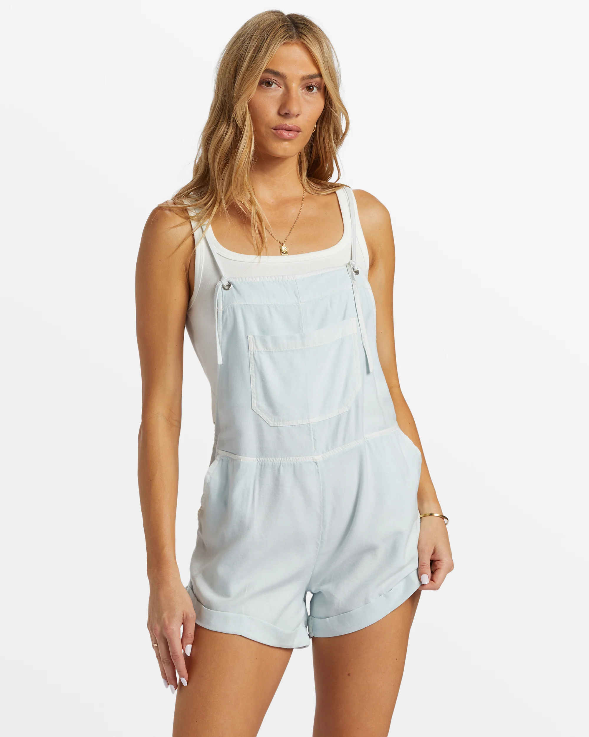 Billabong Wild Pursuit Romper - Light Chambray -Biliabong Outlet