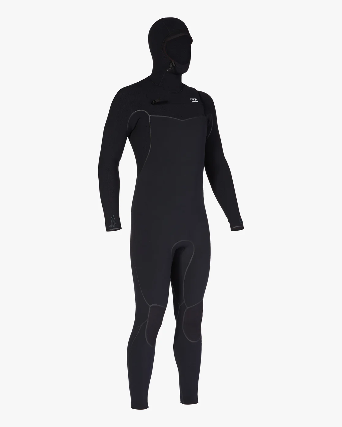 Billabong 5/4 Furnace Hooded Chest Zip Full Wetsuit - Black -Biliabong Outlet