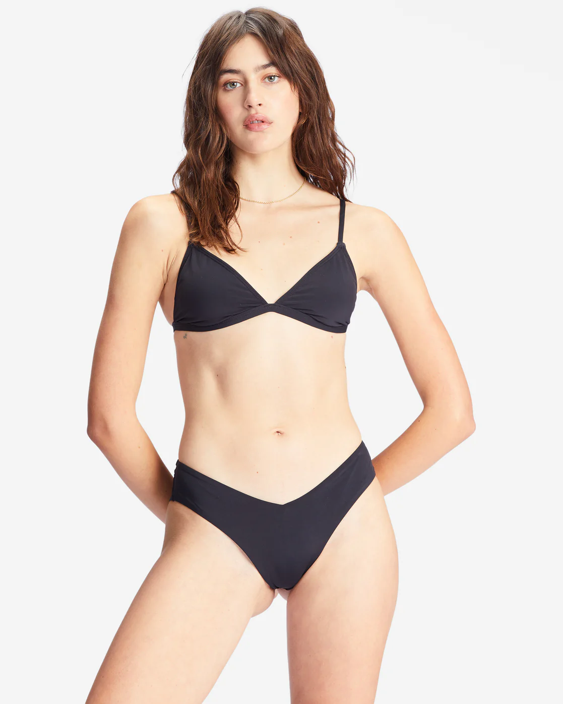 Billabong Sol Searcher Fiji Bikini Bottoms - Black Pebble -Biliabong Outlet