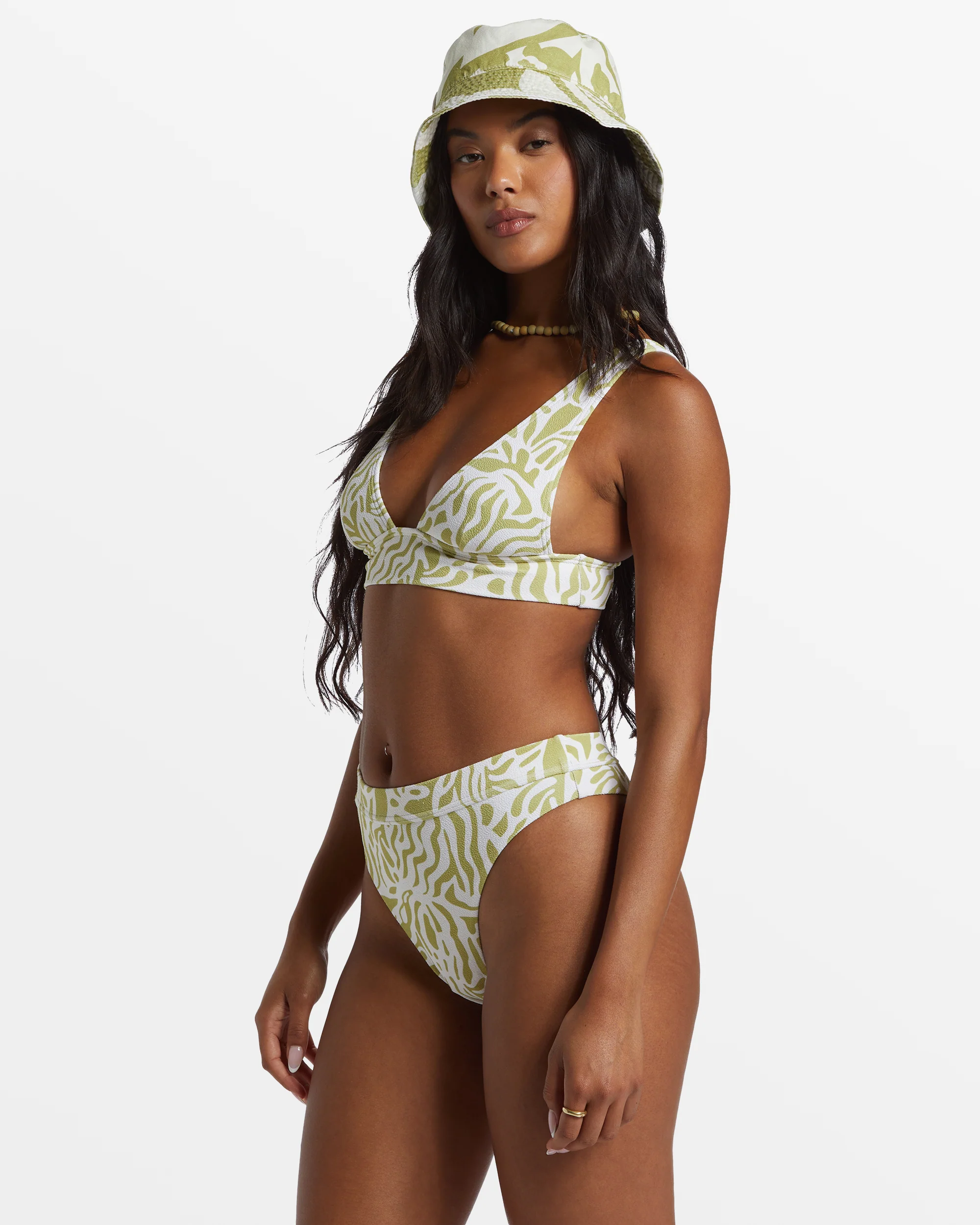 Billabong La Cala High Maya Bikini Bottoms - Moss Joy -Biliabong Outlet