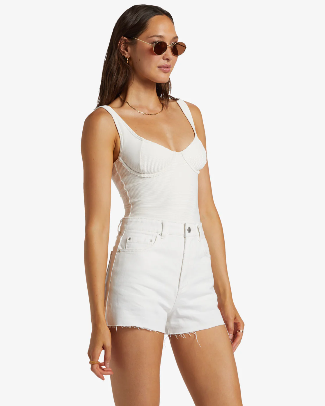 Billabong High Tides Short Denim Shorts - Salt Crystal -Biliabong Outlet