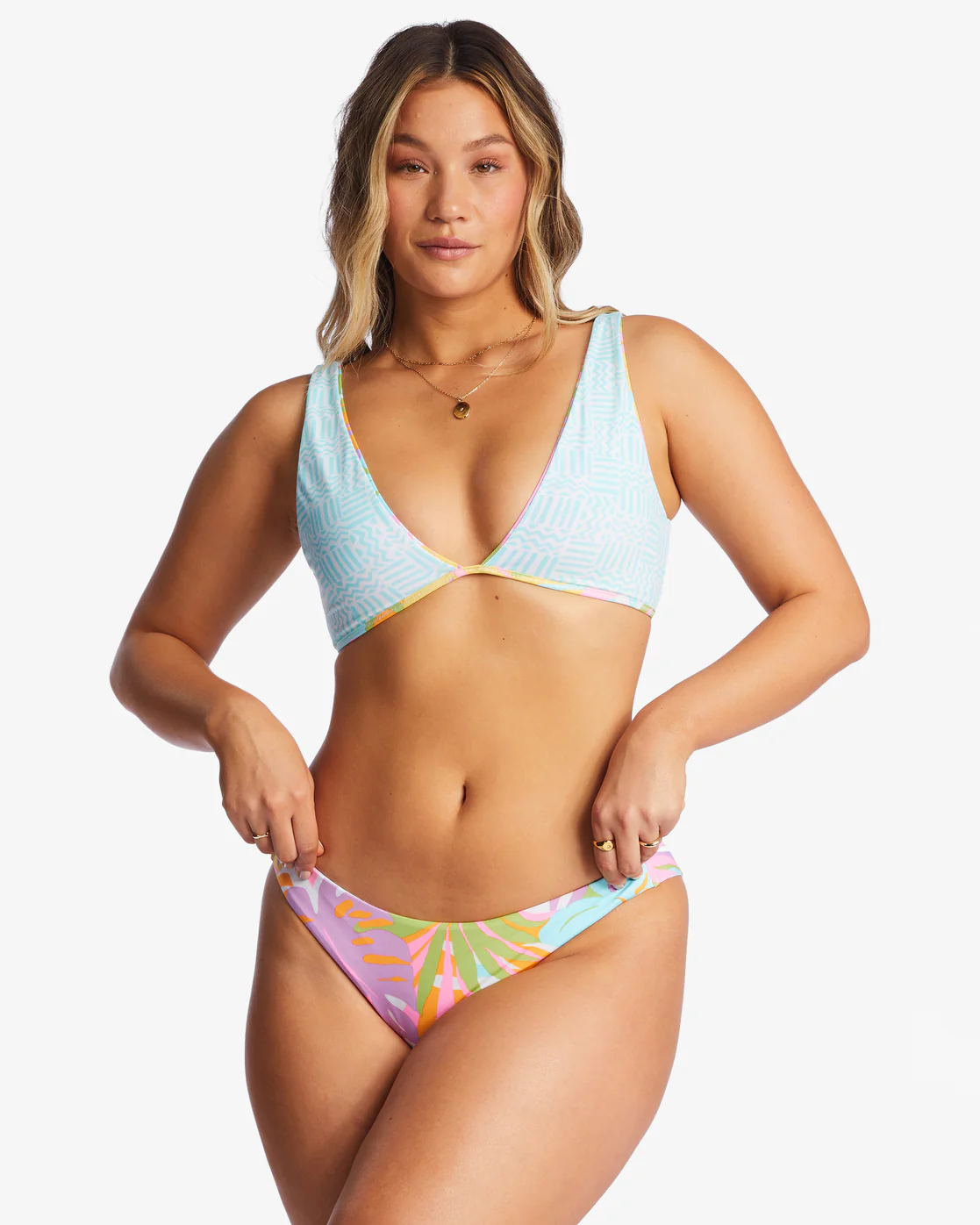 Billabong Dreamland Reversible Tanga Bikini Bottoms - Multi -Biliabong Outlet