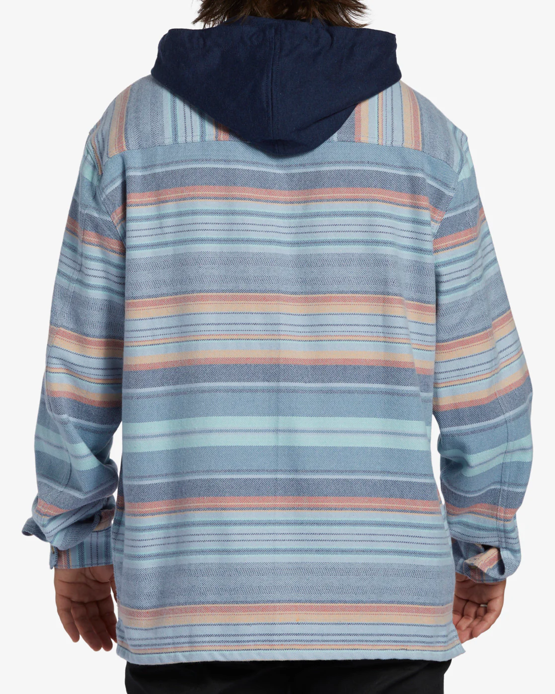 Billabong Baja Hooded Flannel Shirt - Maya Blue -Biliabong Outlet