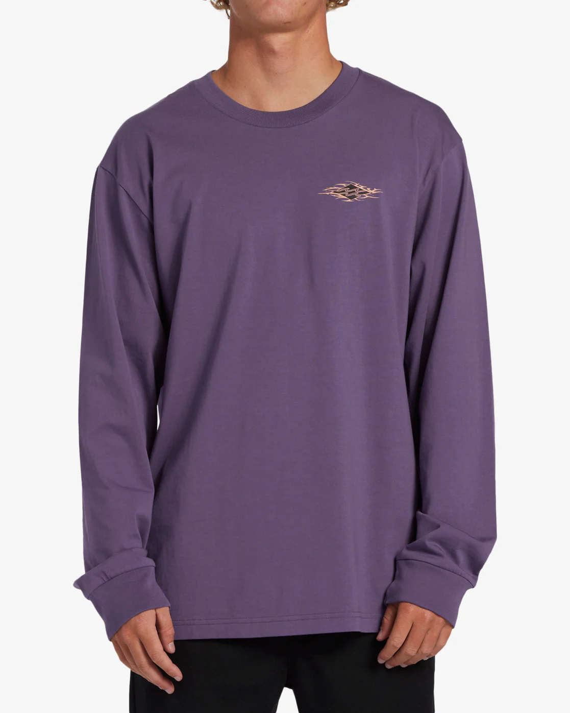 Billabong Collision OG Long Sleeve T-Shirt - Washed Violet -Biliabong Outlet