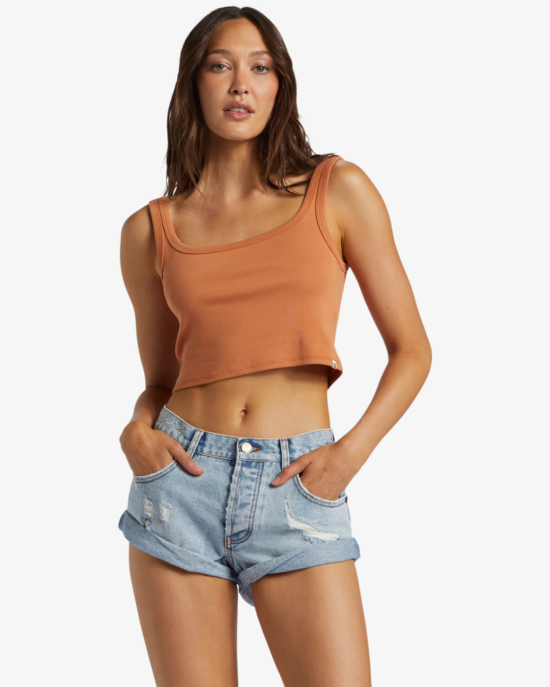 Billabong Get Low Short Denim Shorts - Light Wash Destroy -Biliabong Outlet