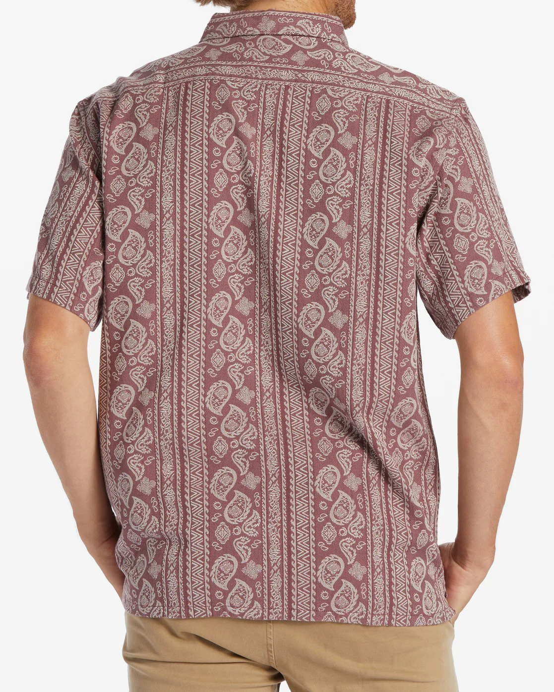 Billabong Sundays Jacquard Short Sleeve Shirt - Fig -Biliabong Outlet