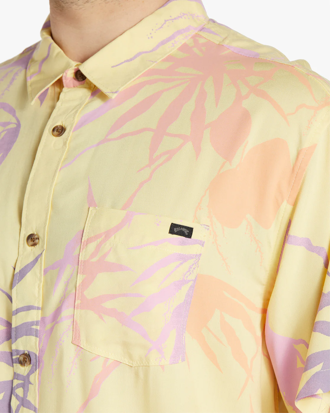 Billabong Sundays Short Sleeve Shirt - Lemon -Biliabong Outlet