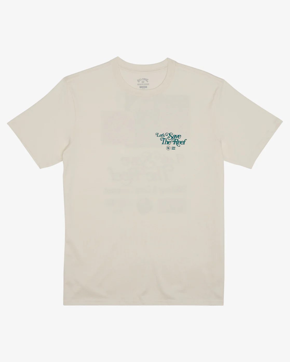 Billabong Coral Gardeners Lets Save The Reef Short Sleeve T-Shirt - Off White -Biliabong Outlet