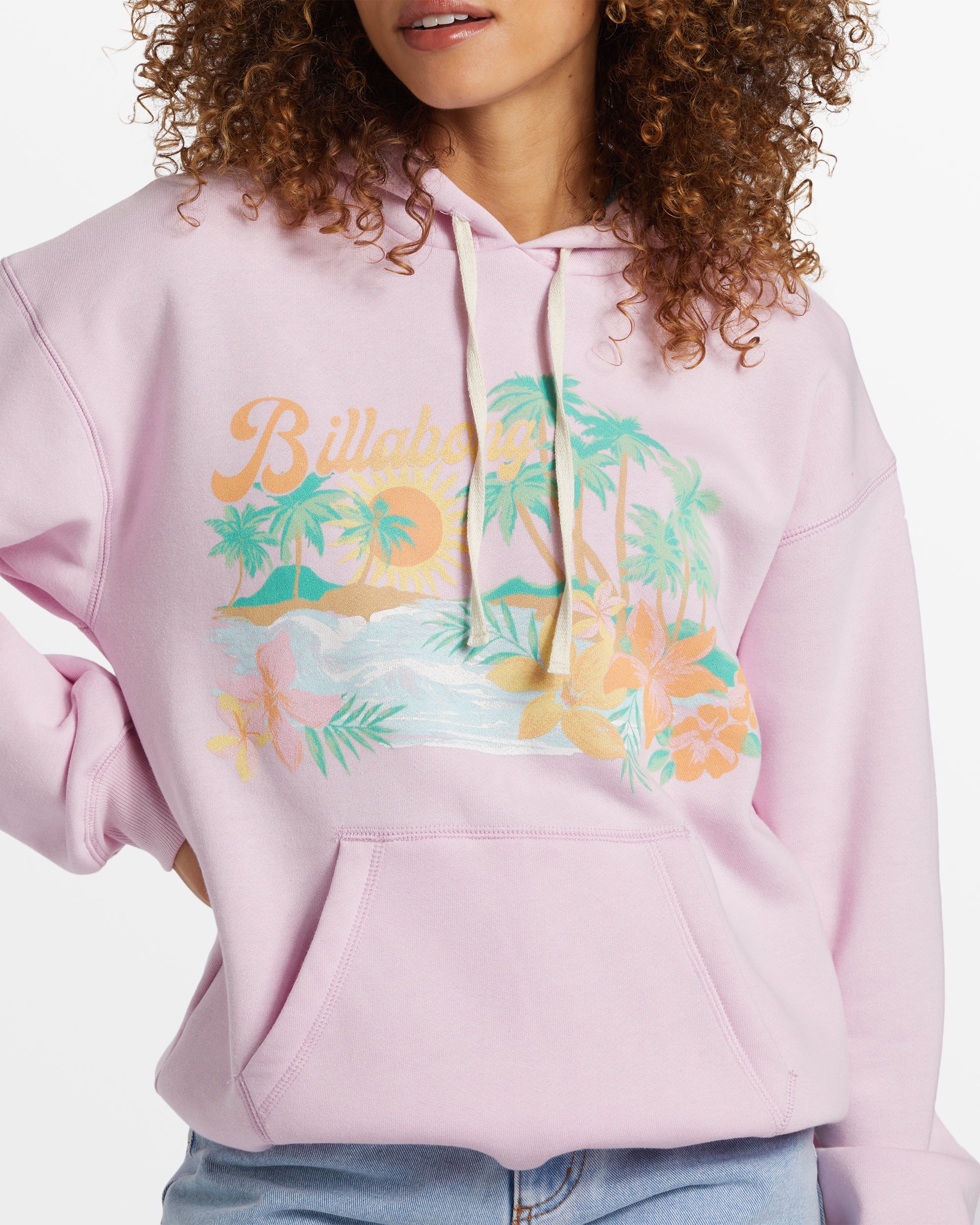 Billabong Lets Get Away Hoodie - Sweet Pink -Biliabong Outlet