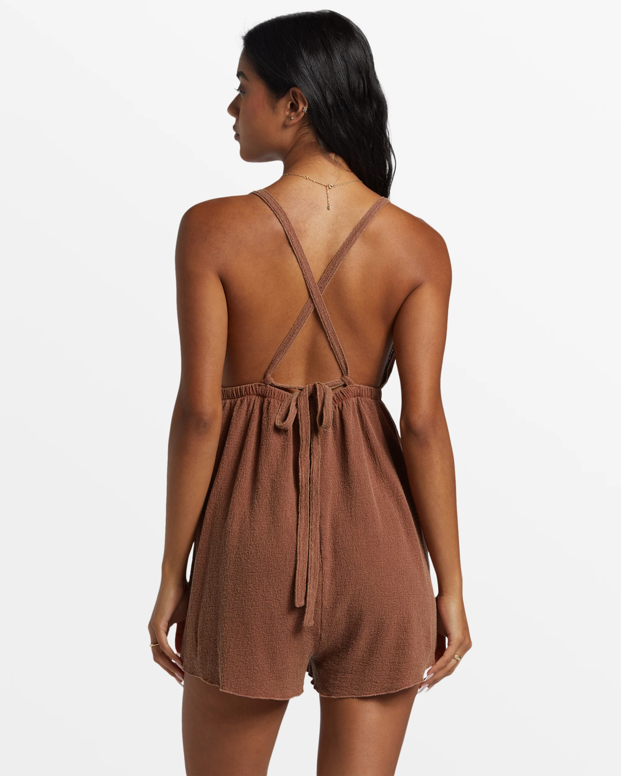 Billabong On Vacay Romper Cover Up - Toasted Coconut -Biliabong Outlet