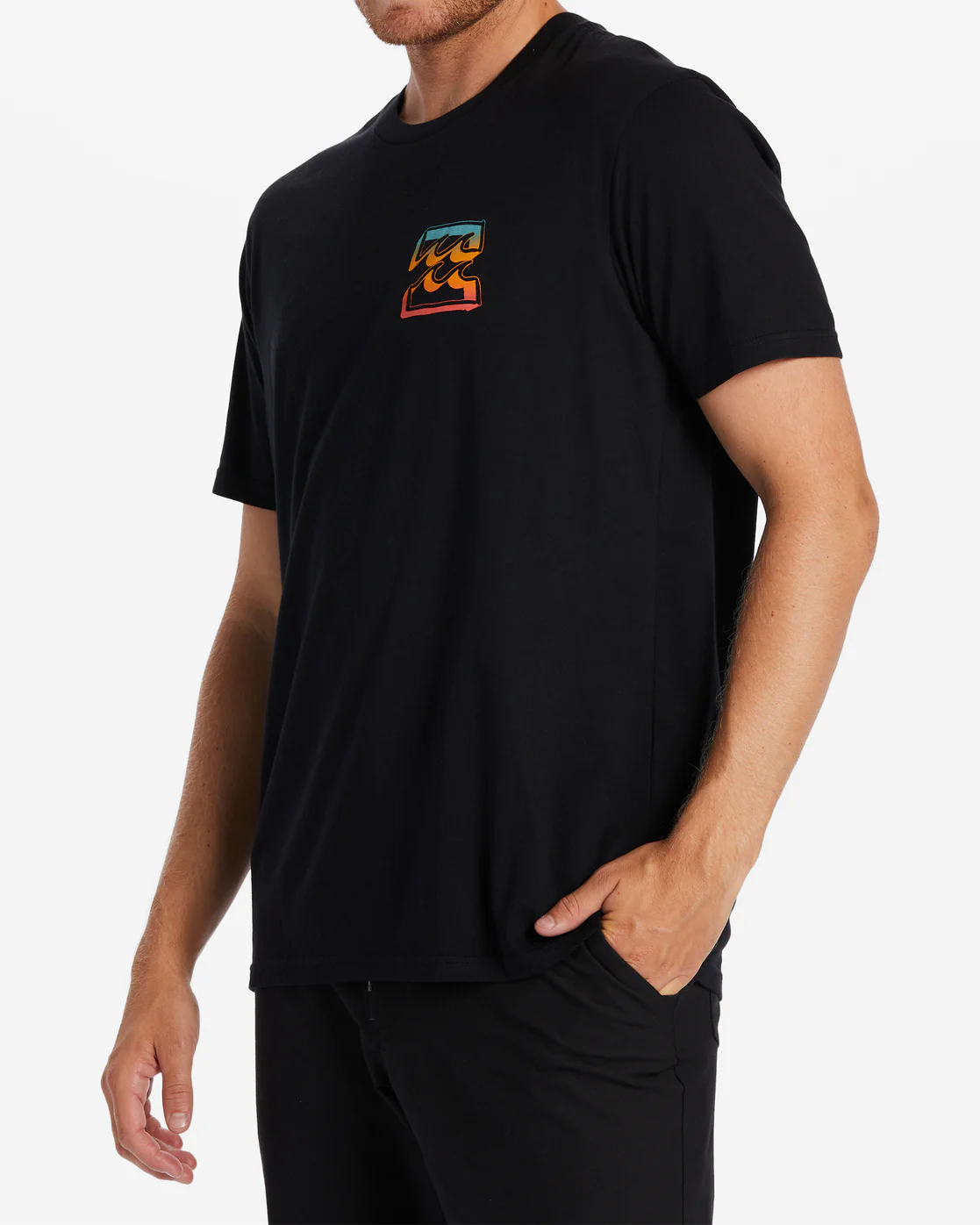 Billabong Crayon Wave T-Shirt - Black -Biliabong Outlet