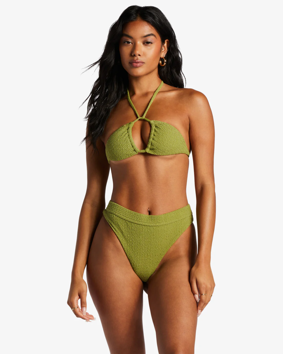 Billabong So Dazed Multi Triangle Bikini Top - Green Eyes -Biliabong Outlet