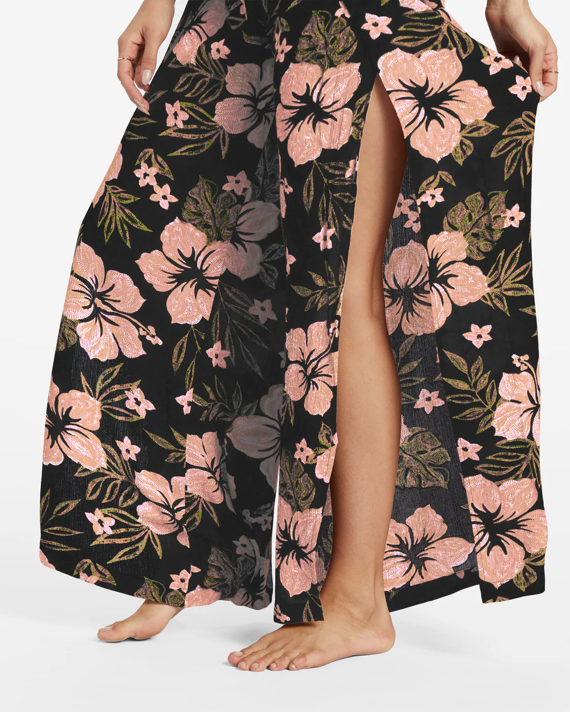 Billabong Split Spirit Floral Pants - Black Sands -Biliabong Outlet
