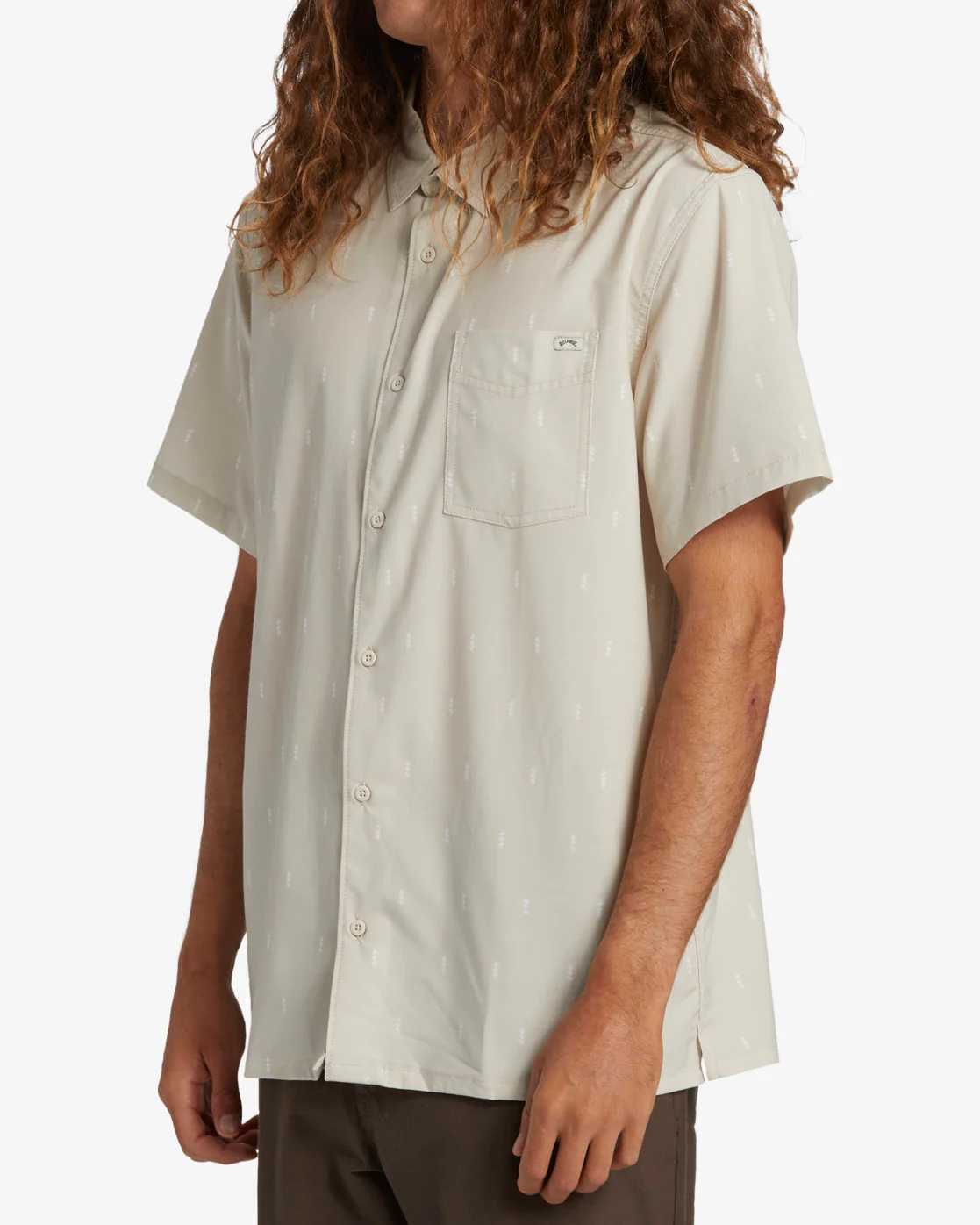 Billabong Surftrek Trail Short Sleeve Woven Shirt - Cream -Biliabong Outlet