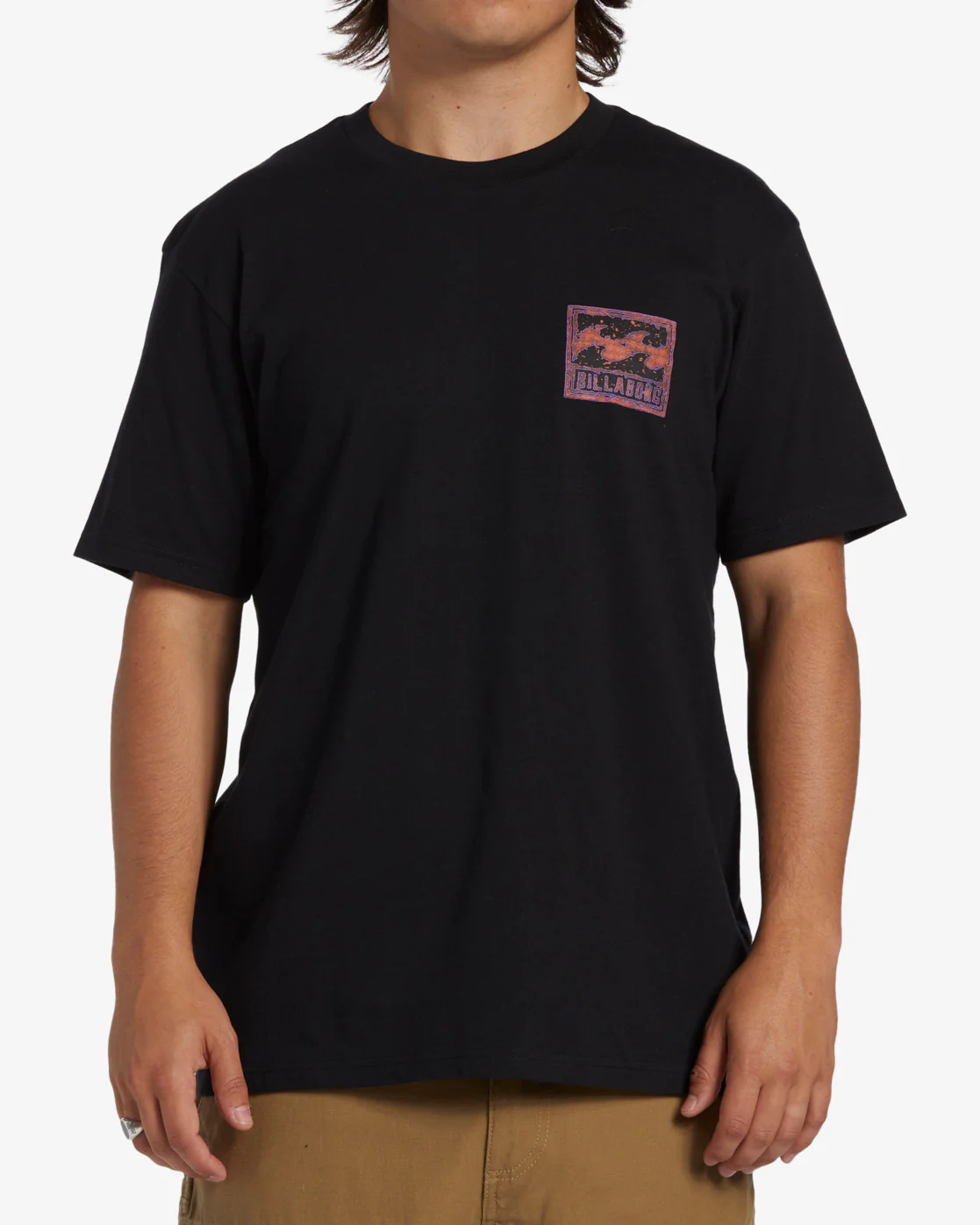Billabong Crayon Wave Short Sleeve T-Shirt - Black -Biliabong Outlet