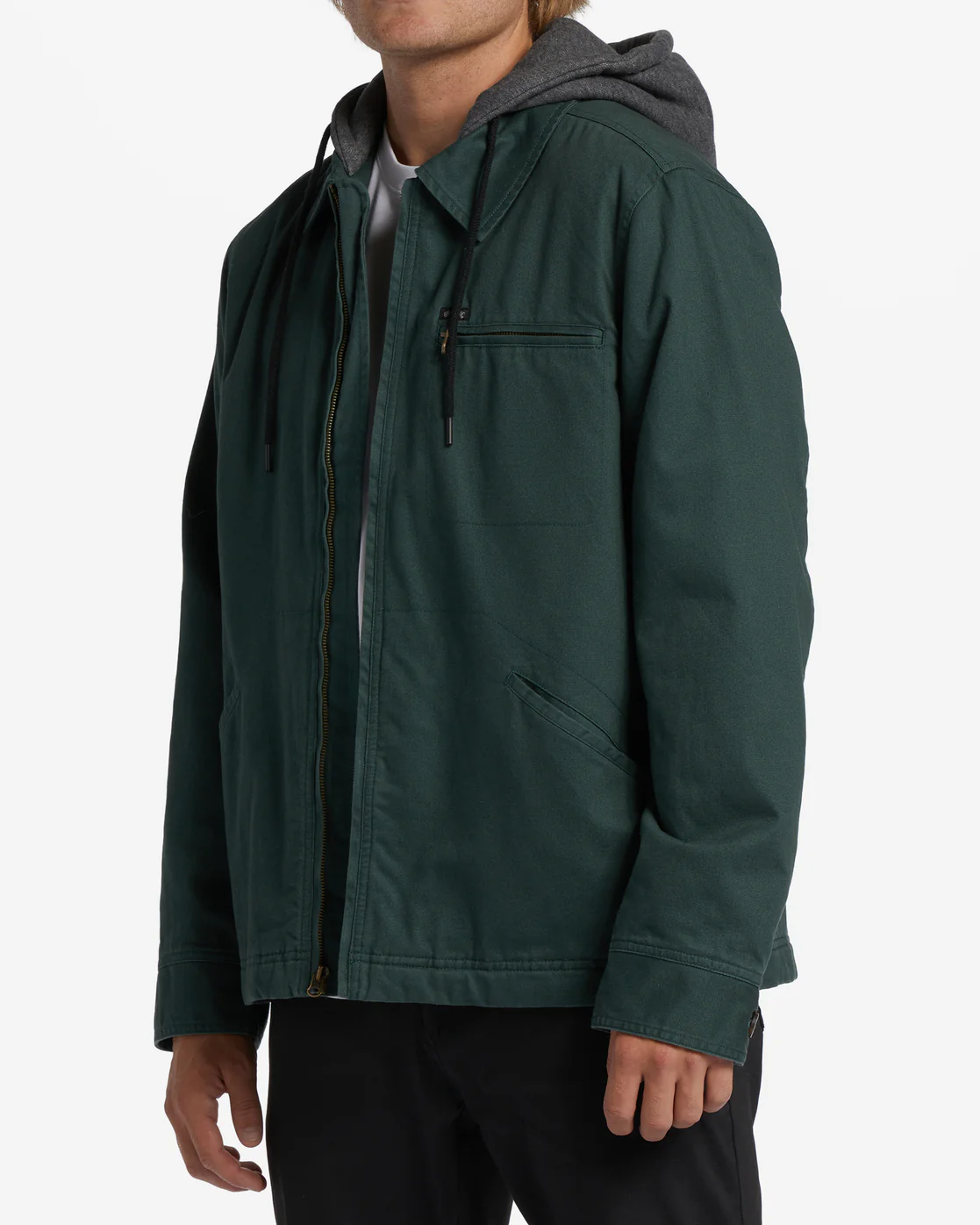 Billabong Barlow Hooded Jacket - Dark Forest -Biliabong Outlet