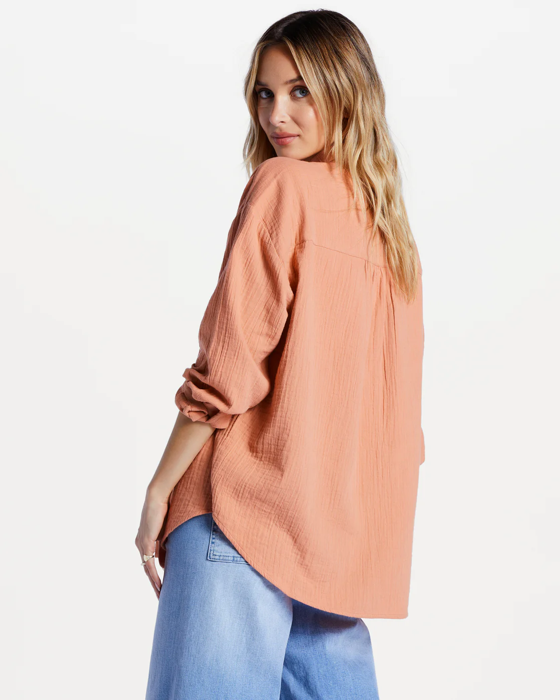 Billabong Right On Long Sleeve Shirt - Rose Dawn -Biliabong Outlet