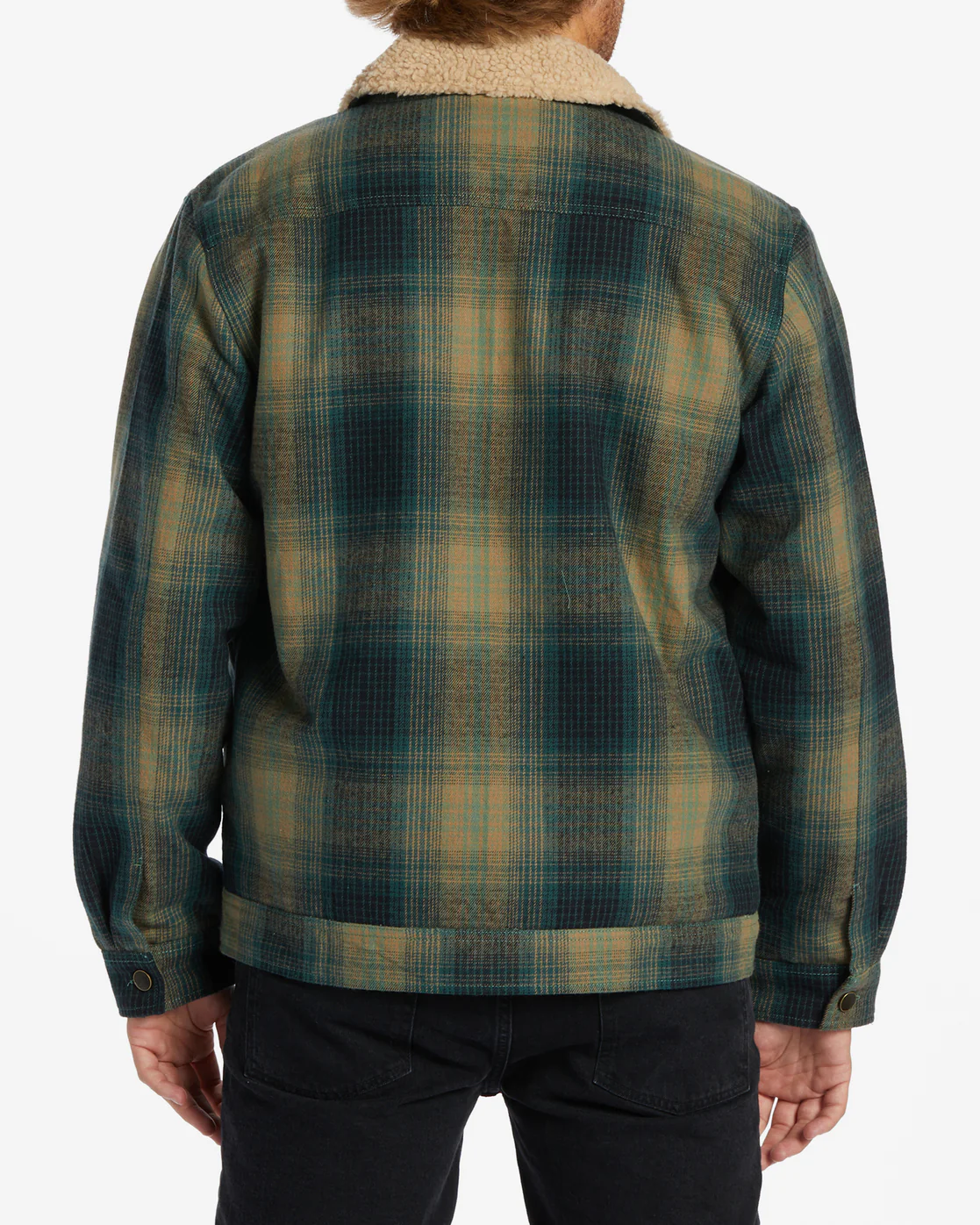 Billabong Barlow Sherpa Lined Jacket - Dark Forest -Biliabong Outlet