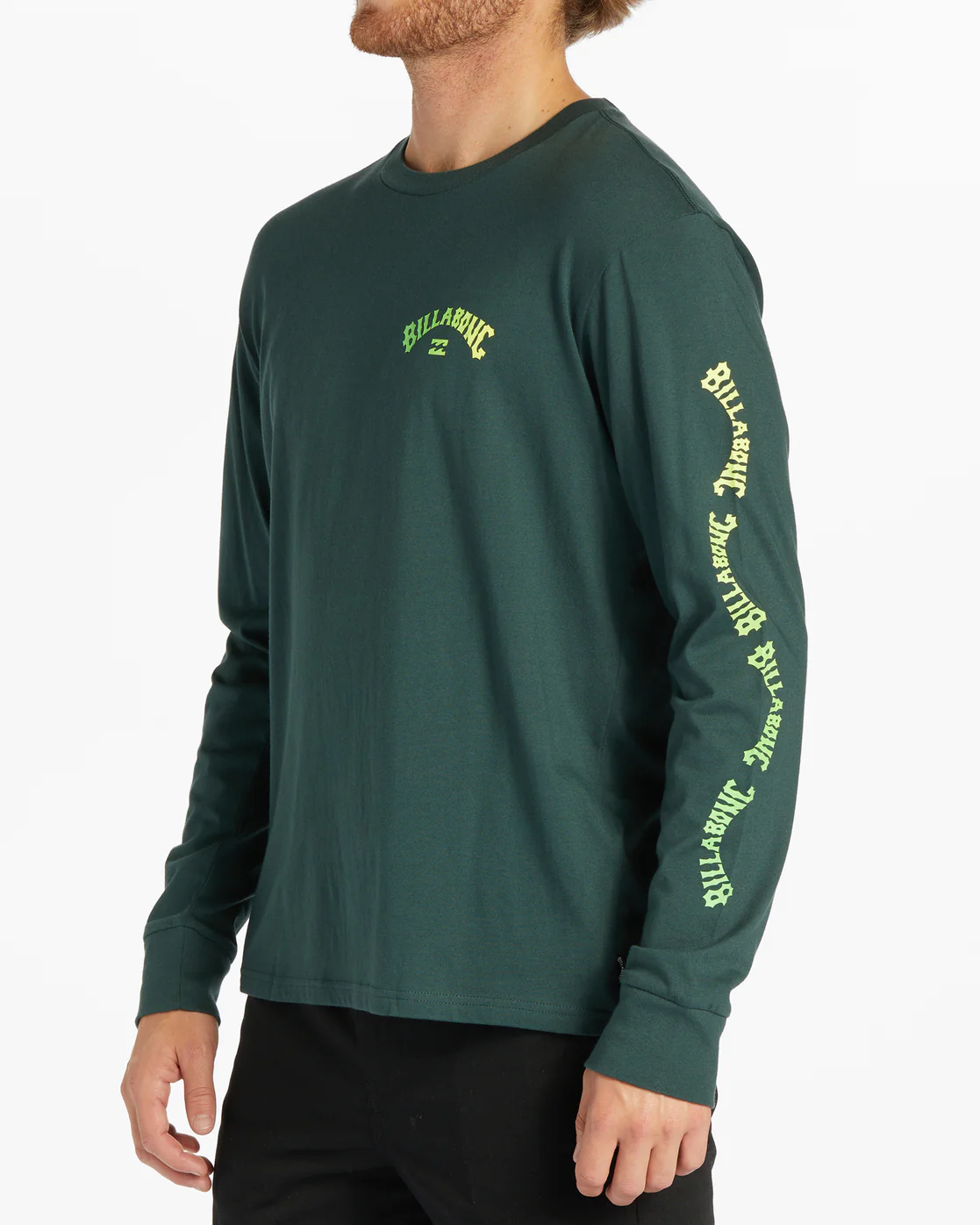 Billabong Snaking Arches Long Sleeve T-Shirt - Dark Forest -Biliabong Outlet