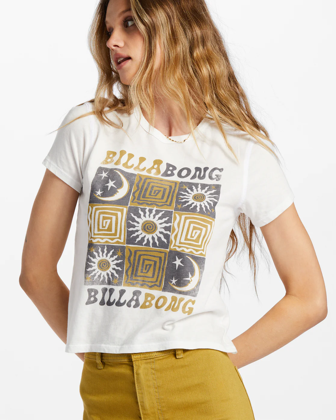 Billabong Stoked All Day T-Shirt - Salt Crystal -Biliabong Outlet