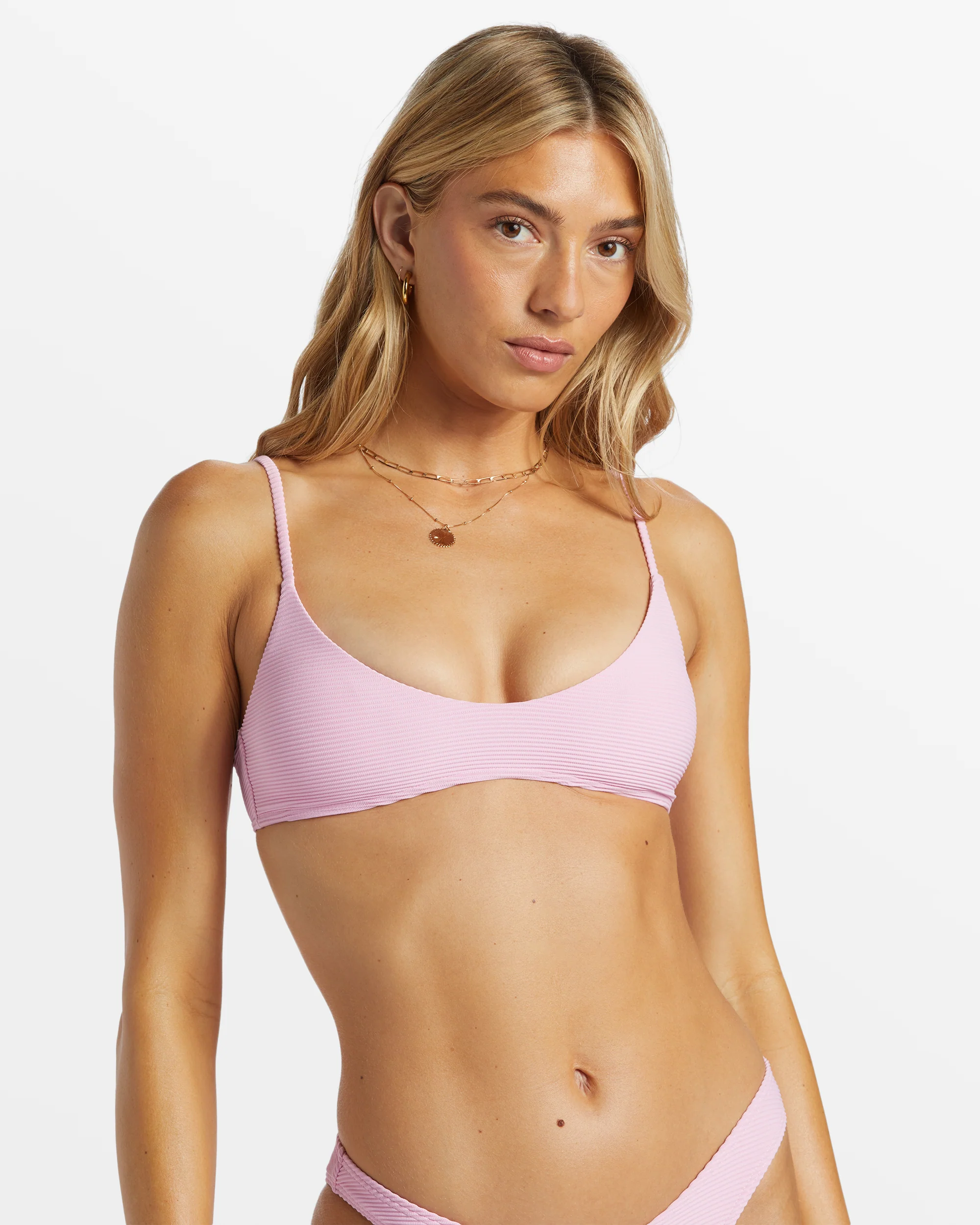 Billabong Tanlines V Bralette Bikini Top - Pink Dream -Biliabong Outlet