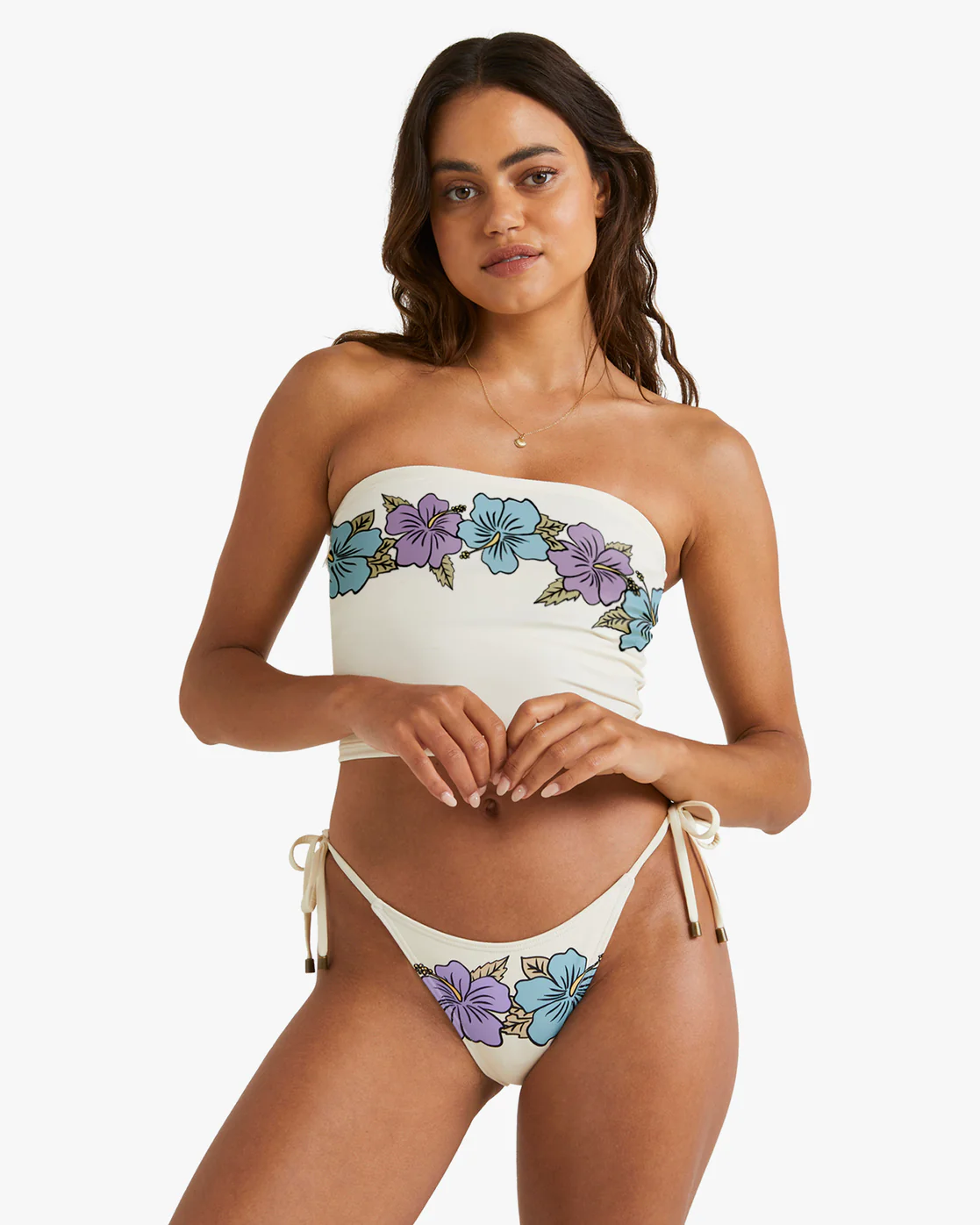 Billabong Aloha 73 Bandeau Tank Bikini Top - White Sand -Biliabong Outlet