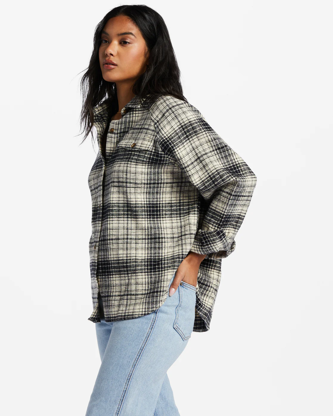 Billabong Best Time Long Sleeve Shirt - Antique White -Biliabong Outlet