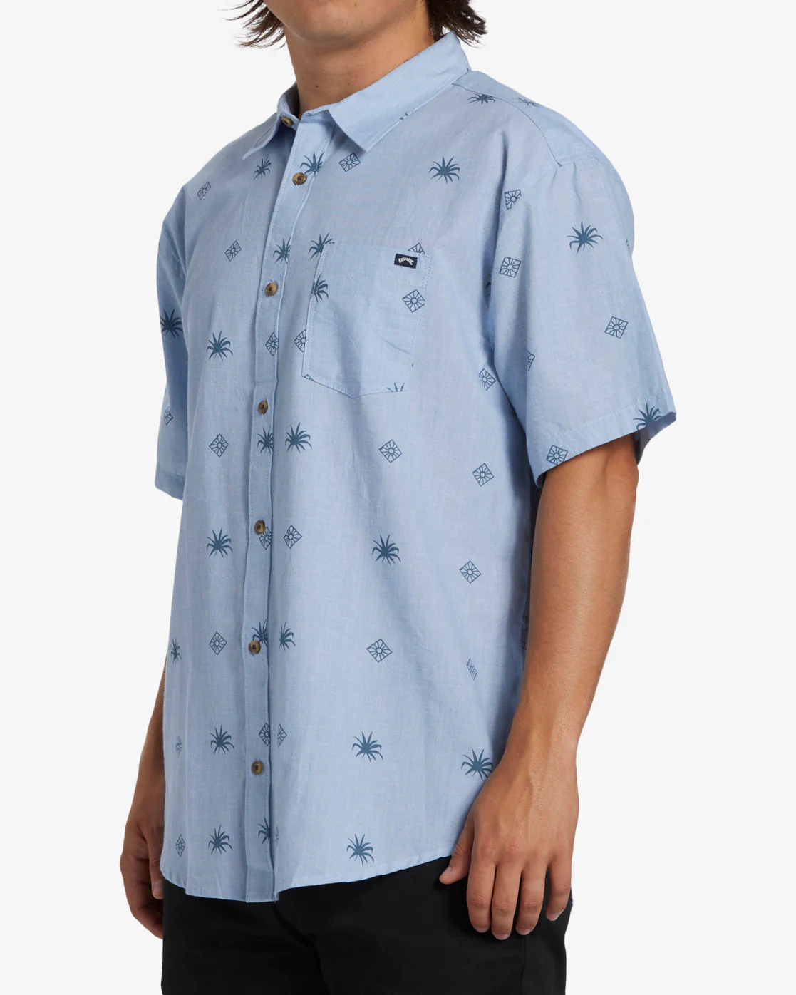 Billabong Sundays Mini Short Sleeve Shirt - Blue Suede -Biliabong Outlet