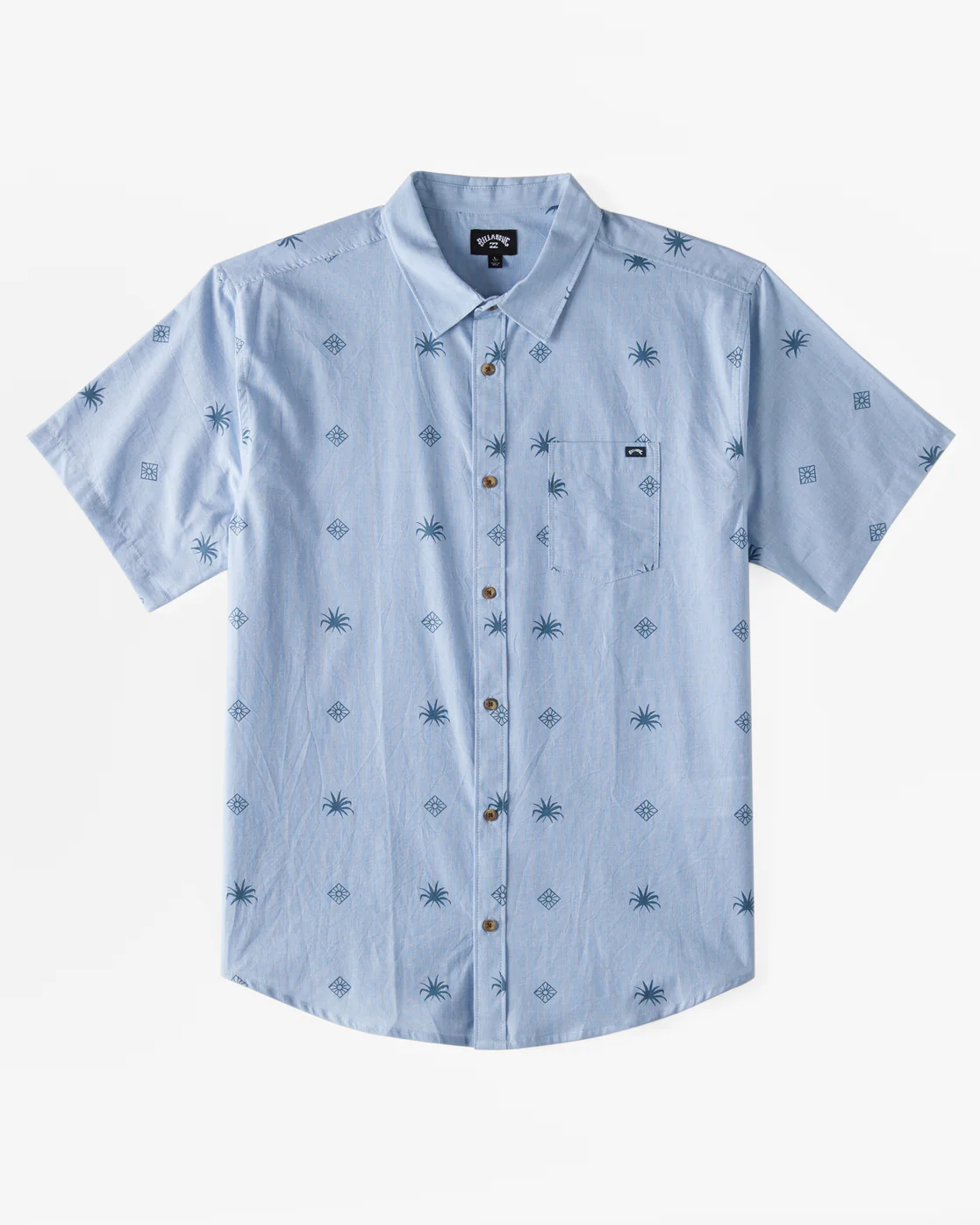 Billabong Sundays Mini Short Sleeve Shirt - Blue Suede -Biliabong Outlet