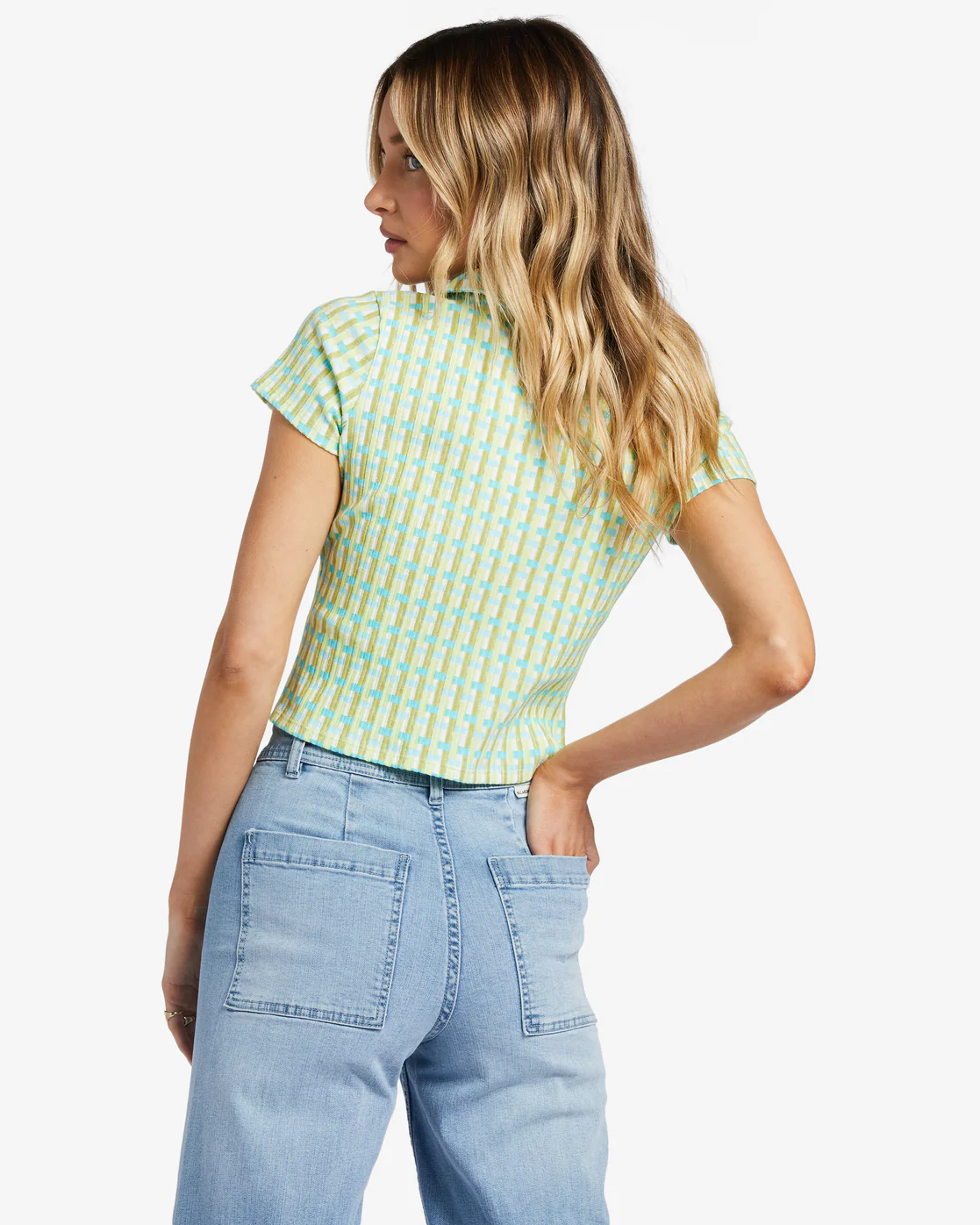 Billabong Forever Friend Rib Knit Top - Ocean Eyes -Biliabong Outlet