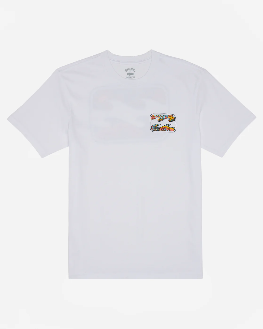 Billabong Crayon Wave Short Sleeve T-Shirt - White -Biliabong Outlet