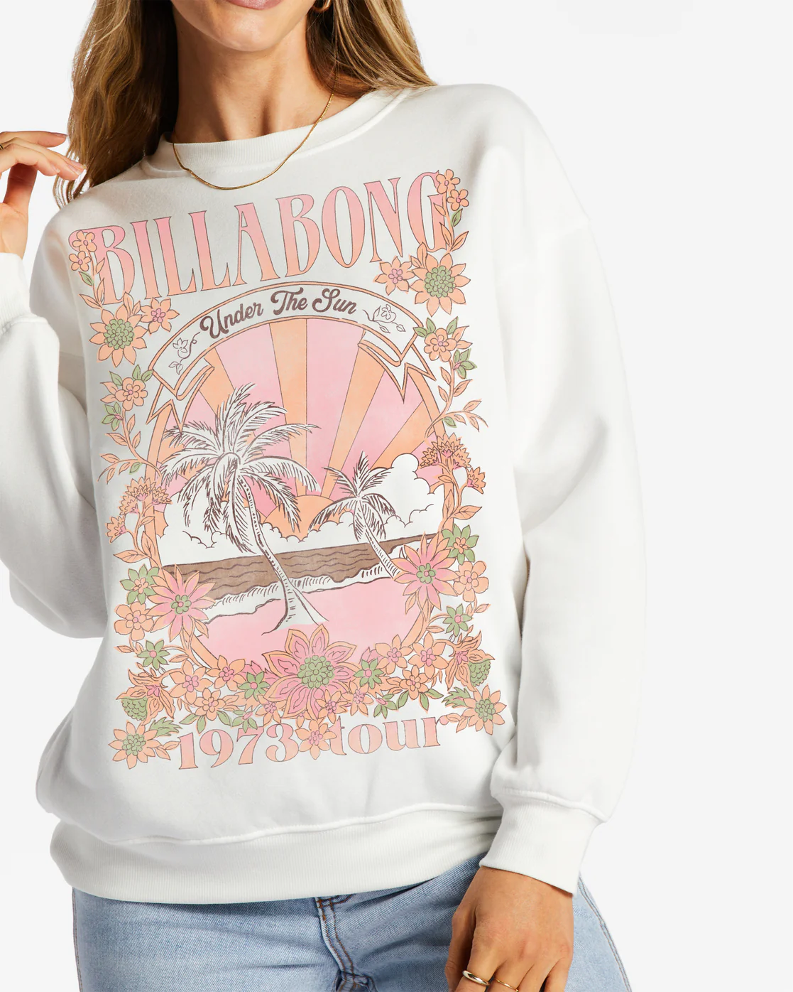 Billabong Ride The Wave Sweatshirt - Salt Crystal -Biliabong Outlet