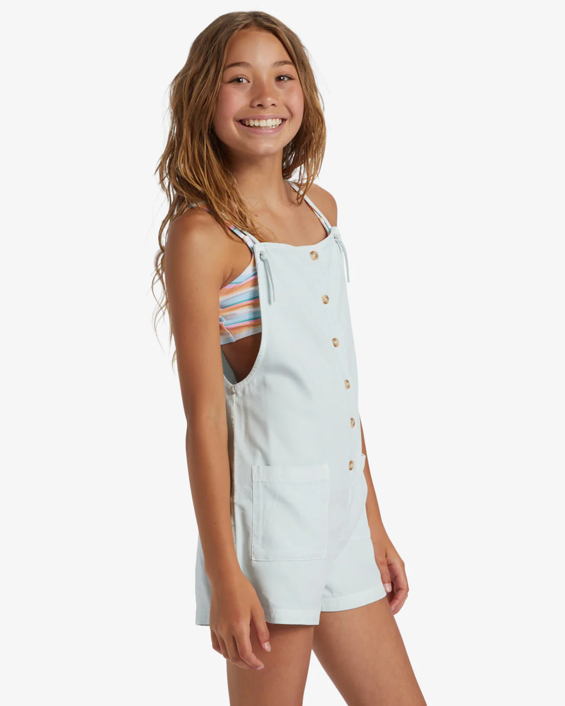 Billabong Wave Watch Jr Romper - Light Chambray -Biliabong Outlet