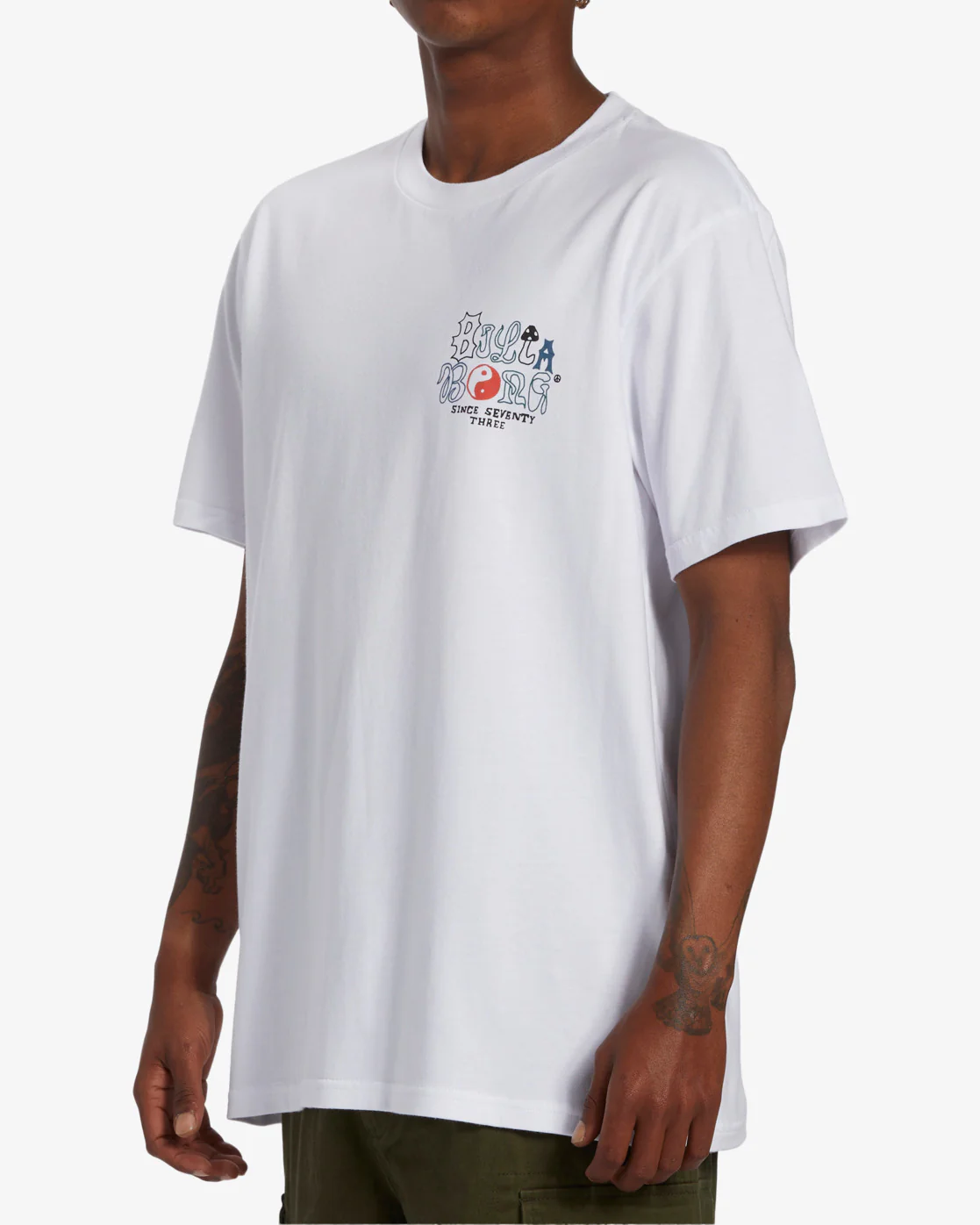 Billabong Worded Short Sleeve T-Shirt - White -Biliabong Outlet