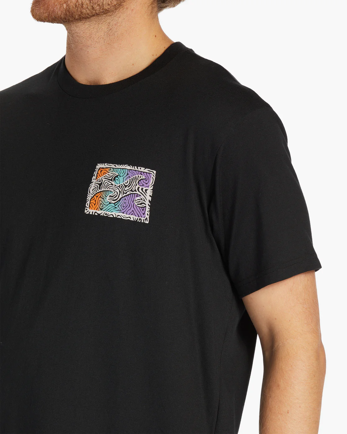 Billabong Crayon Wave Short Sleeve T-Shirt - Black -Biliabong Outlet