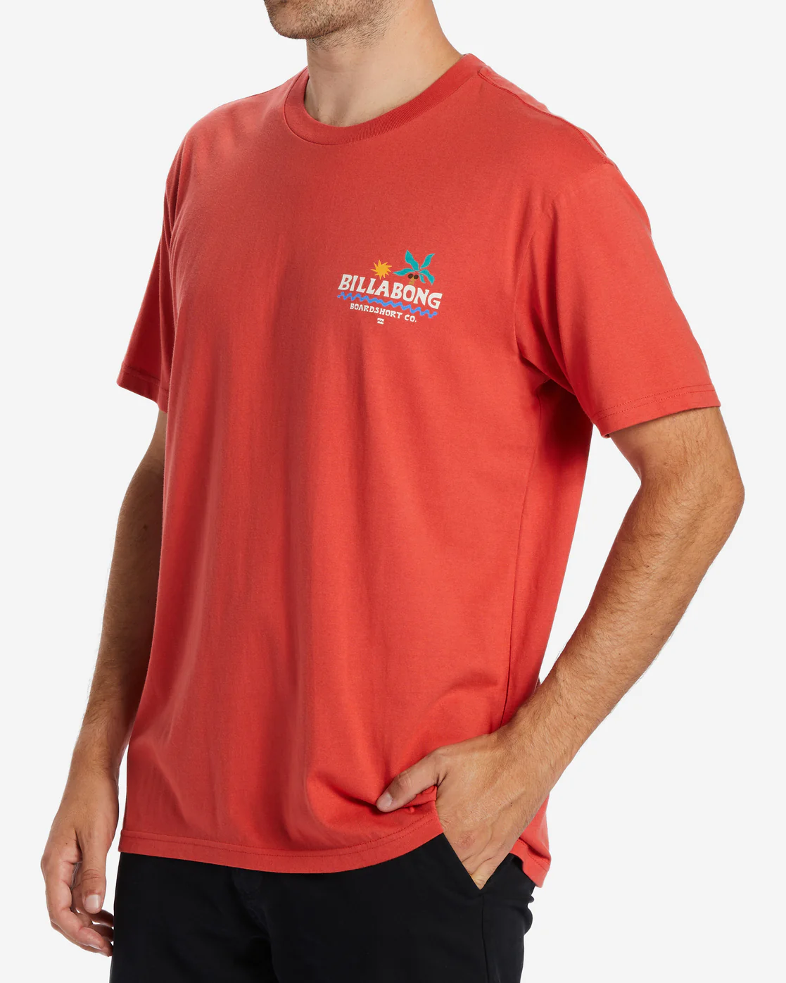 Billabong Lounge T-Shirt - Coral -Biliabong Outlet