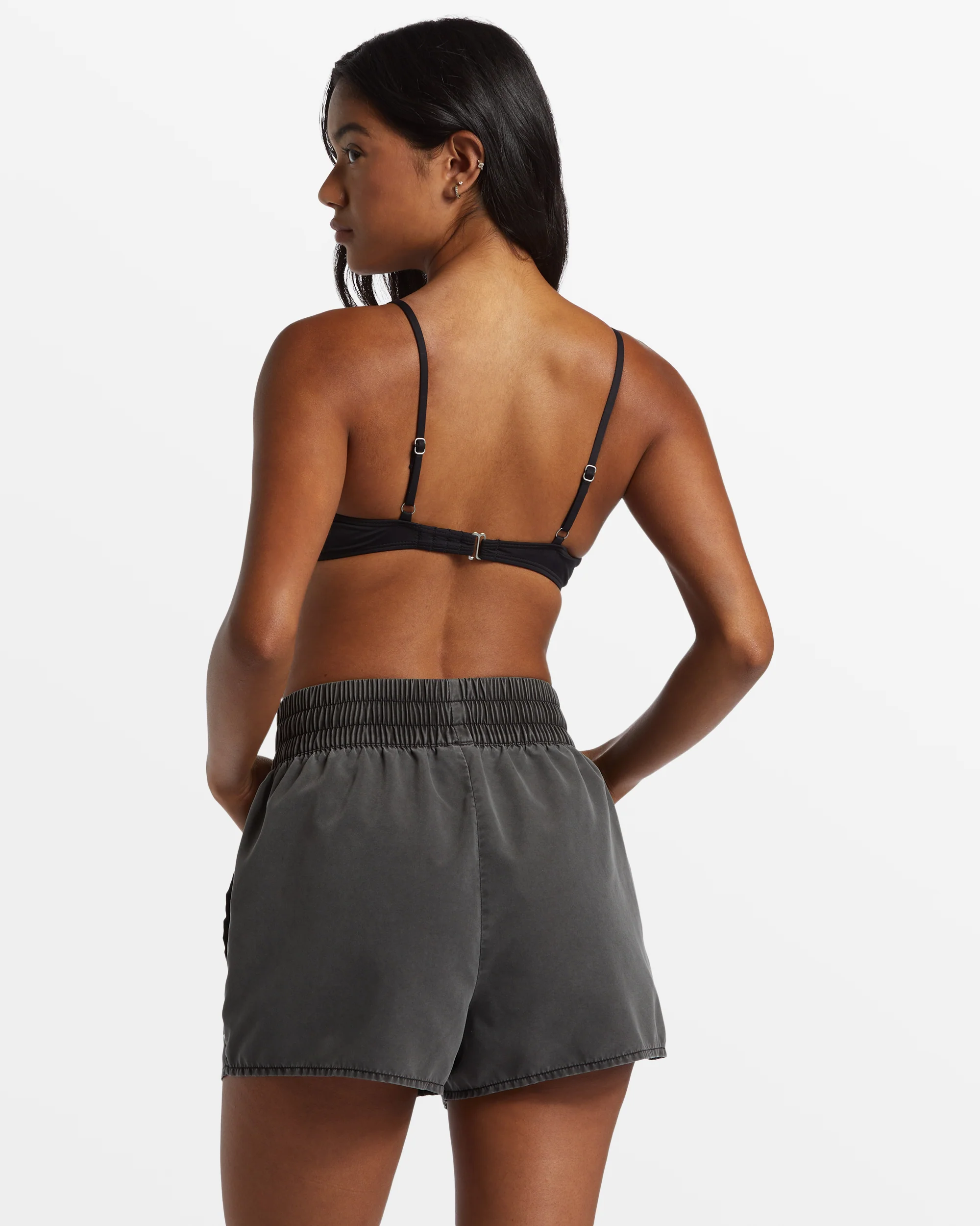Billabong Sol Searcher New Elastic Waist Volleys - Black Pebble -Biliabong Outlet