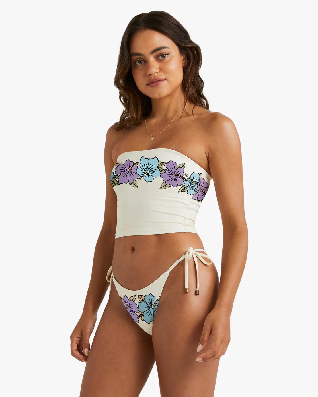 Billabong Aloha 73 Bandeau Tank Bikini Top - White Sand -Biliabong Outlet