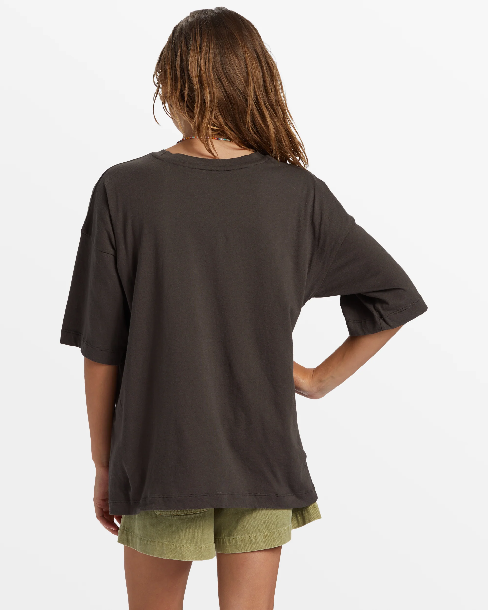 Billabong Girl's Lost In Bliss Oversized T-Shirt - Off Black -Biliabong Outlet