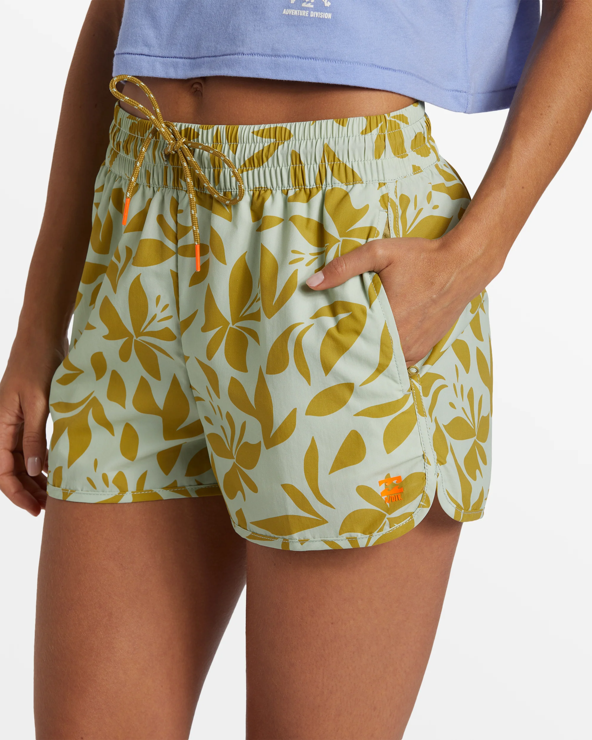 Billabong New Adventure Short Printed Shorts - Smoke Green -Biliabong Outlet