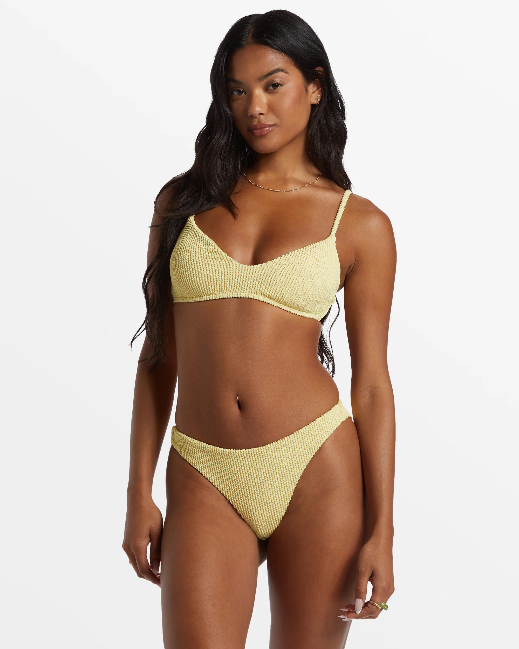 Billabong Summer High Tanga Bikini Bottoms - Mellow Yellow -Biliabong Outlet