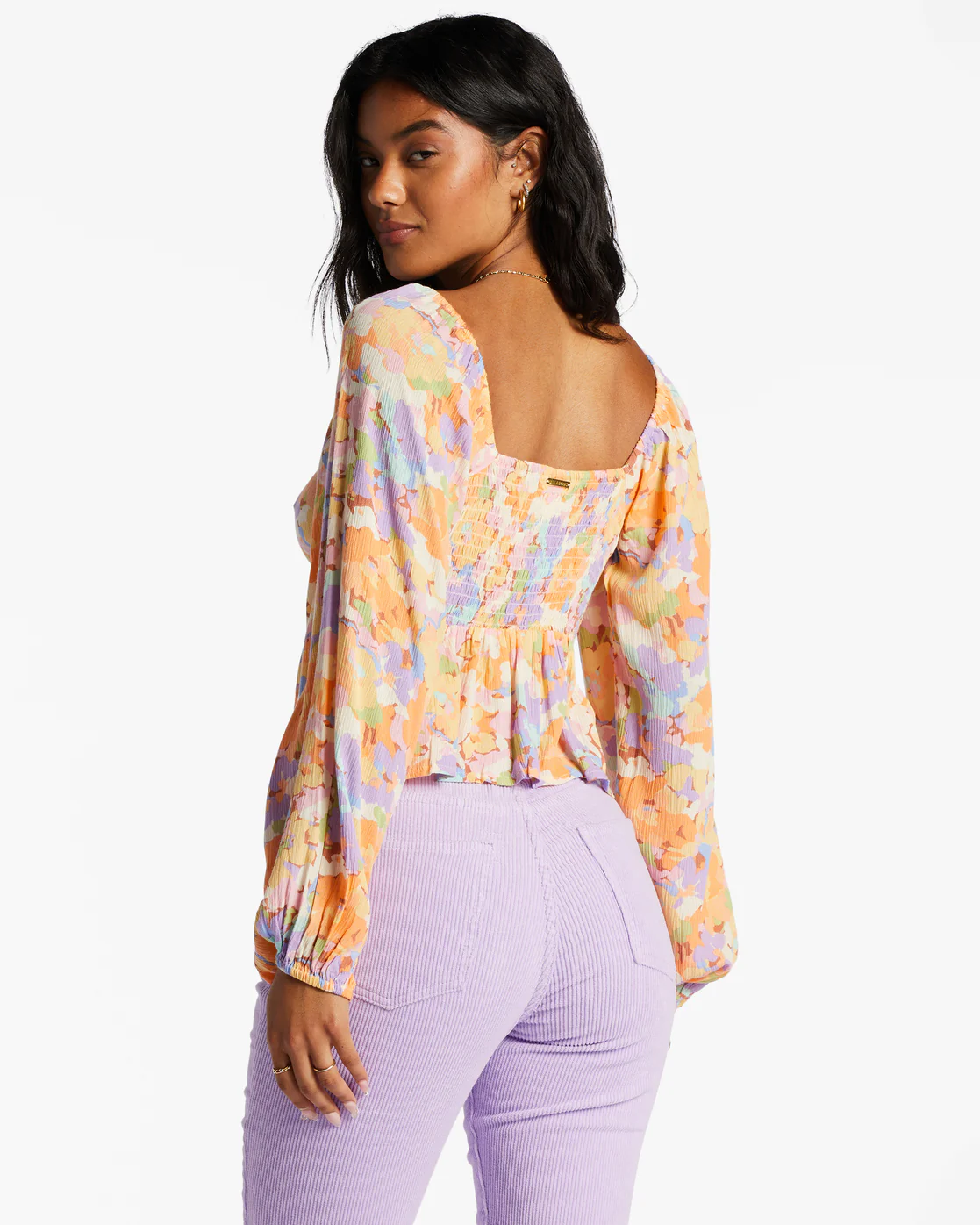 Billabong Your Fav Crop Top - White Multi -Biliabong Outlet