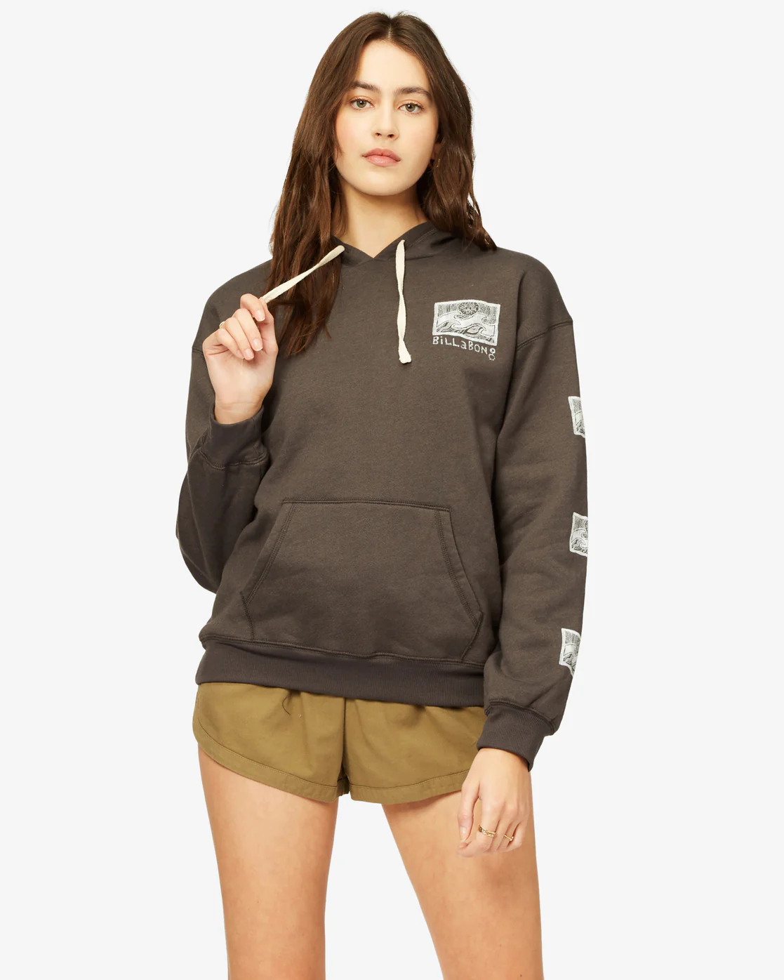 Billabong Road Trippin Elastic Waist Shorts - Sage -Biliabong Outlet