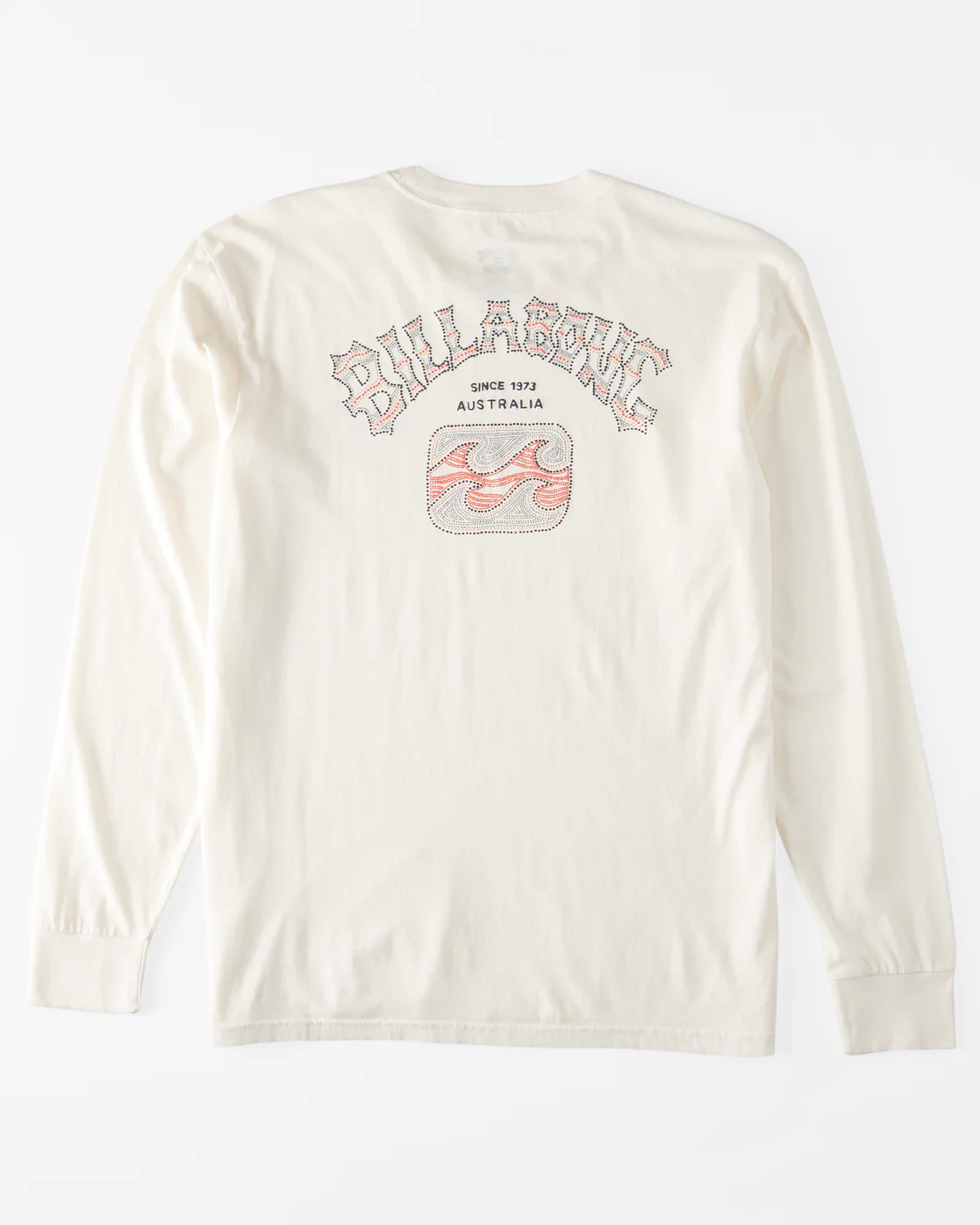 Billabong Theme Arch Long Sleeve Wave Washed T-Shirt - Off White -Biliabong Outlet