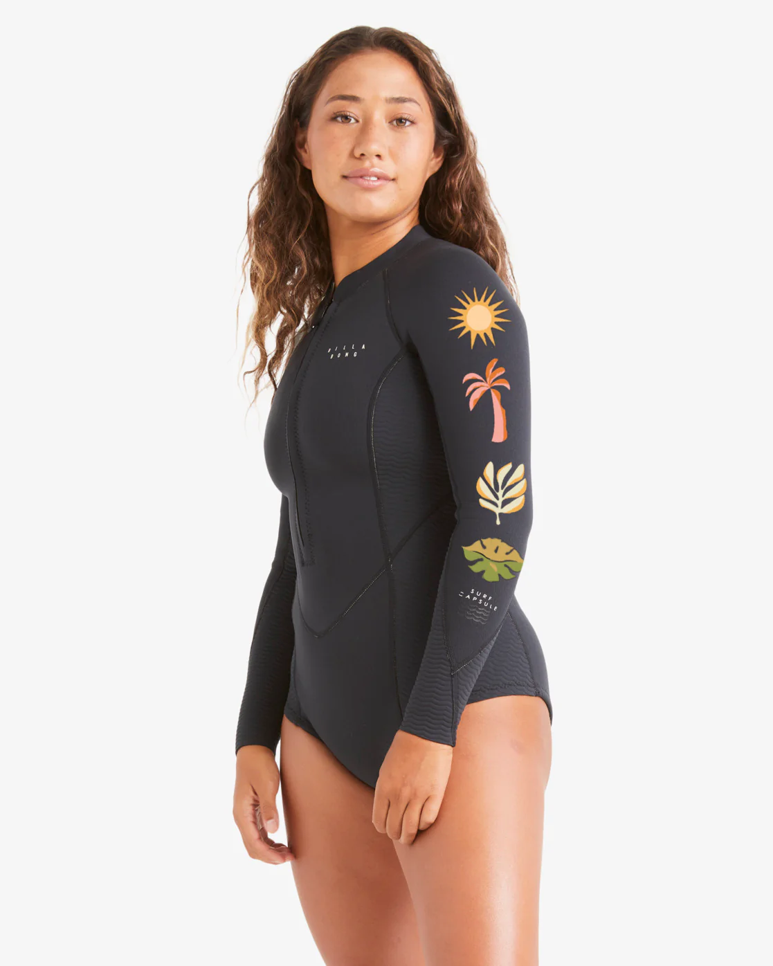 Billabong Salty Dayz Natural Long Sleeve Spring Wetsuit - Hidden Palms Black -Biliabong Outlet