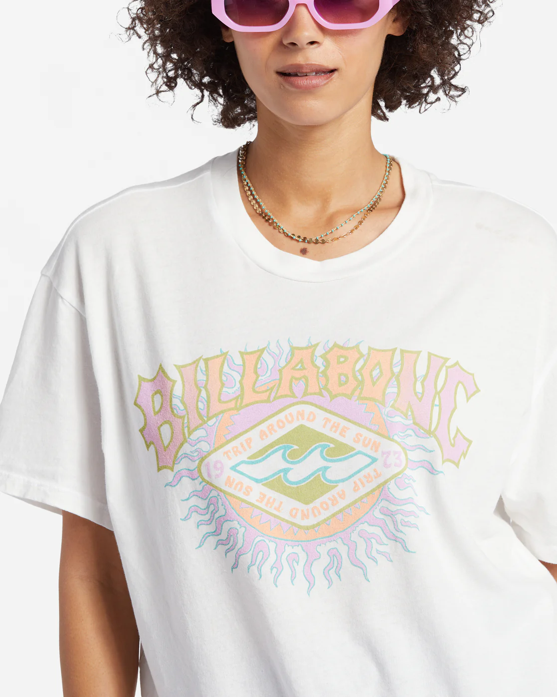 Billabong Around The Sun T-Shirt - Salt Crystal -Biliabong Outlet