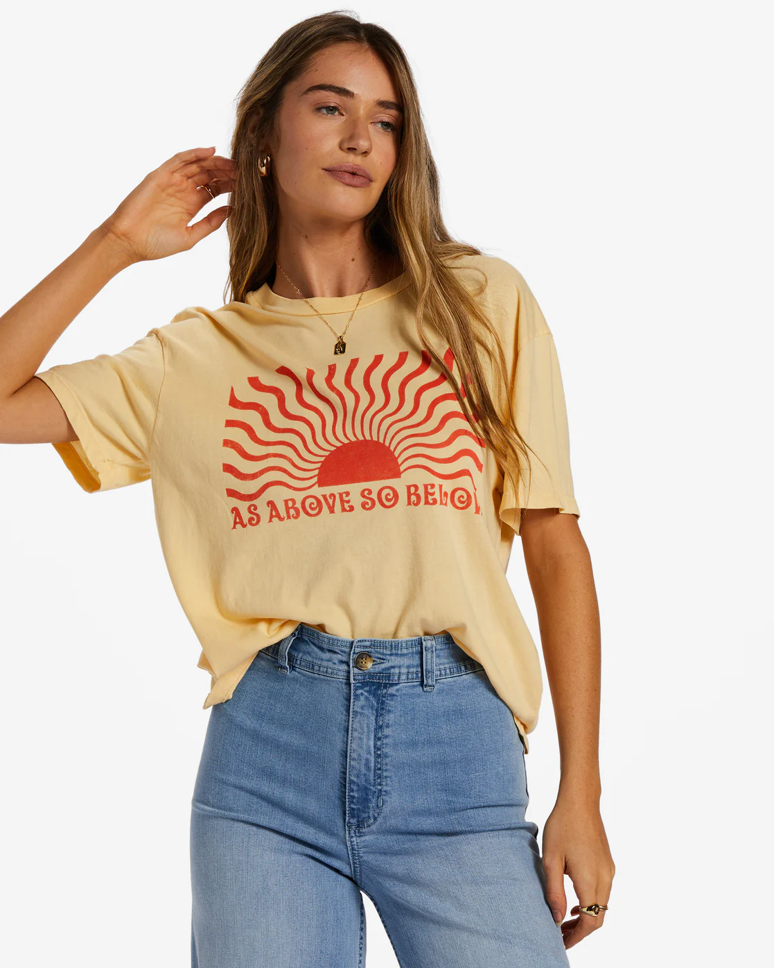 Billabong As Above So Below T-Shirt - Buttermilk -Biliabong Outlet
