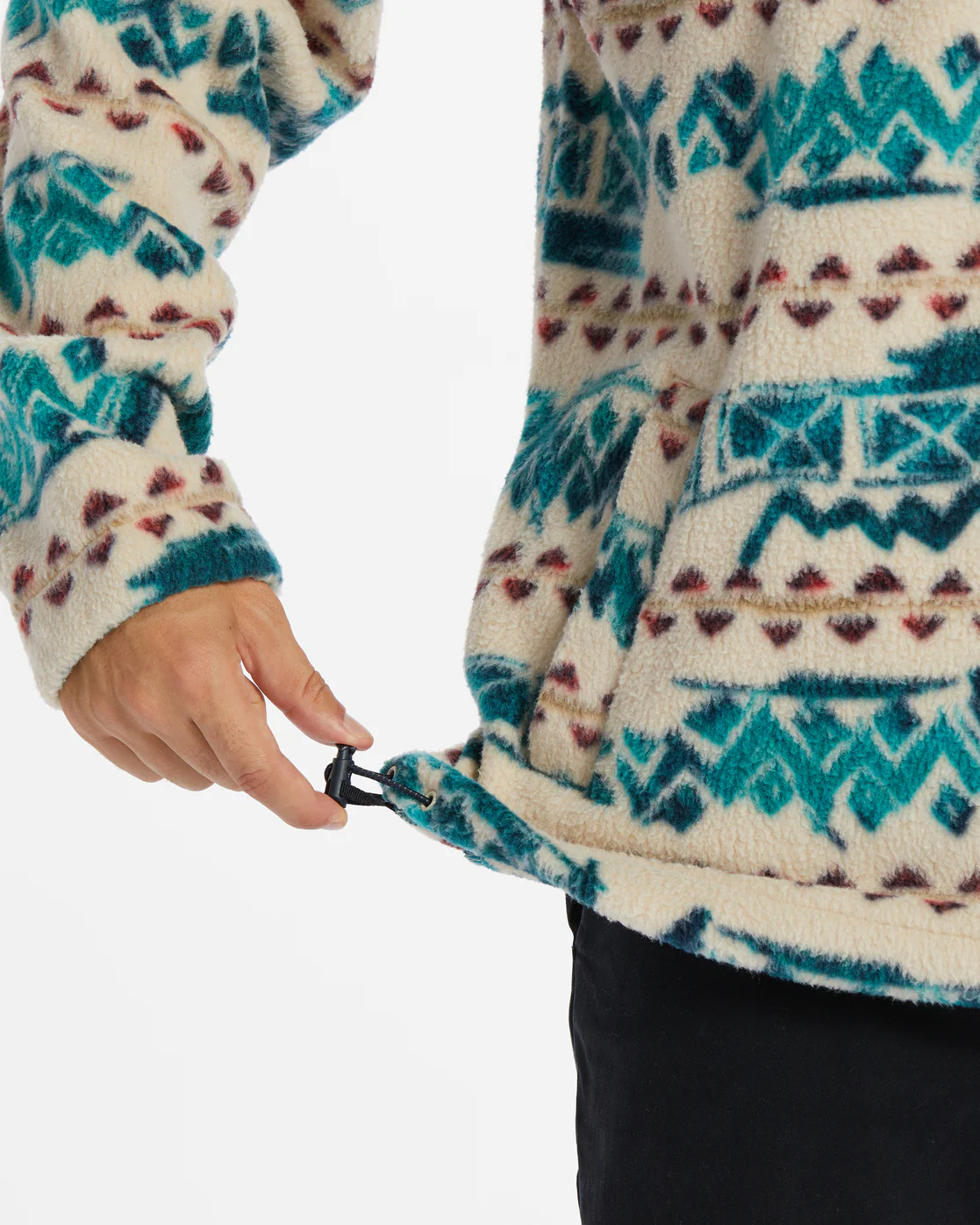 Billabong Boundary Half-Zip Mock Neck Fleece - Bone -Biliabong Outlet