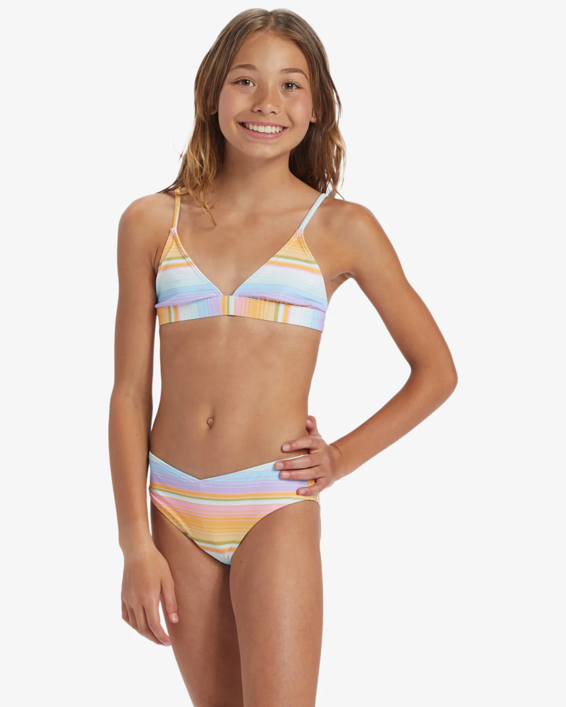 Billabong Girls Blissed Out Banded Tri Set Bikini Set - Multi -Biliabong Outlet