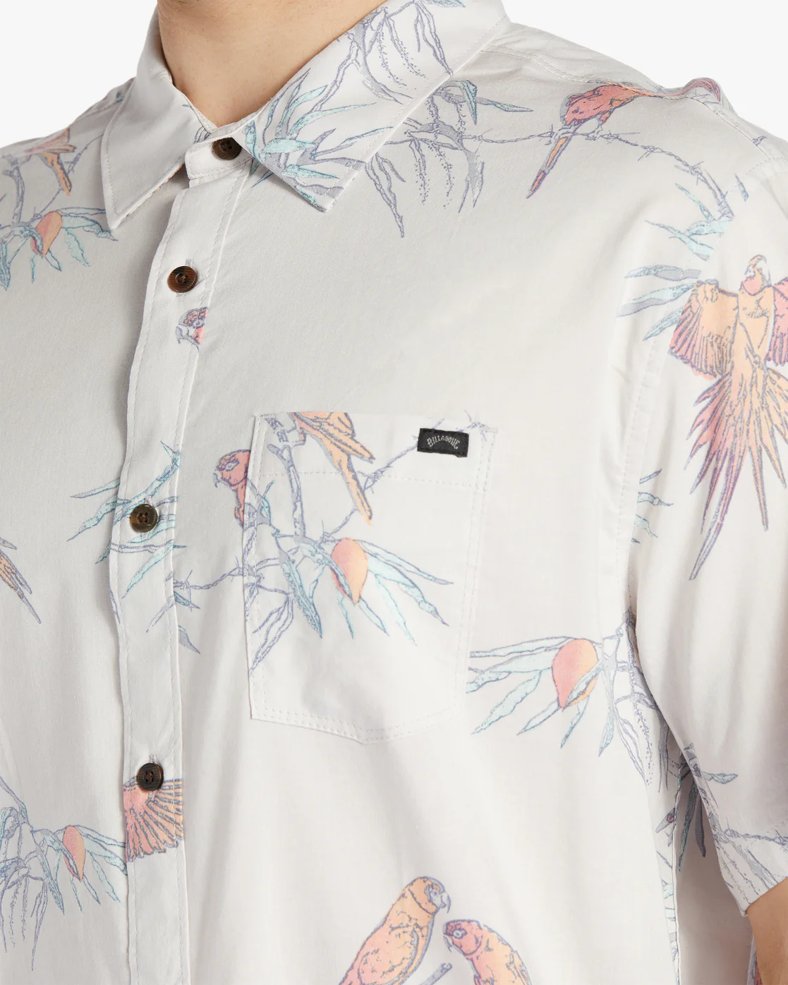 Billabong Sundays Short Sleeve Shirt - Cement -Biliabong Outlet